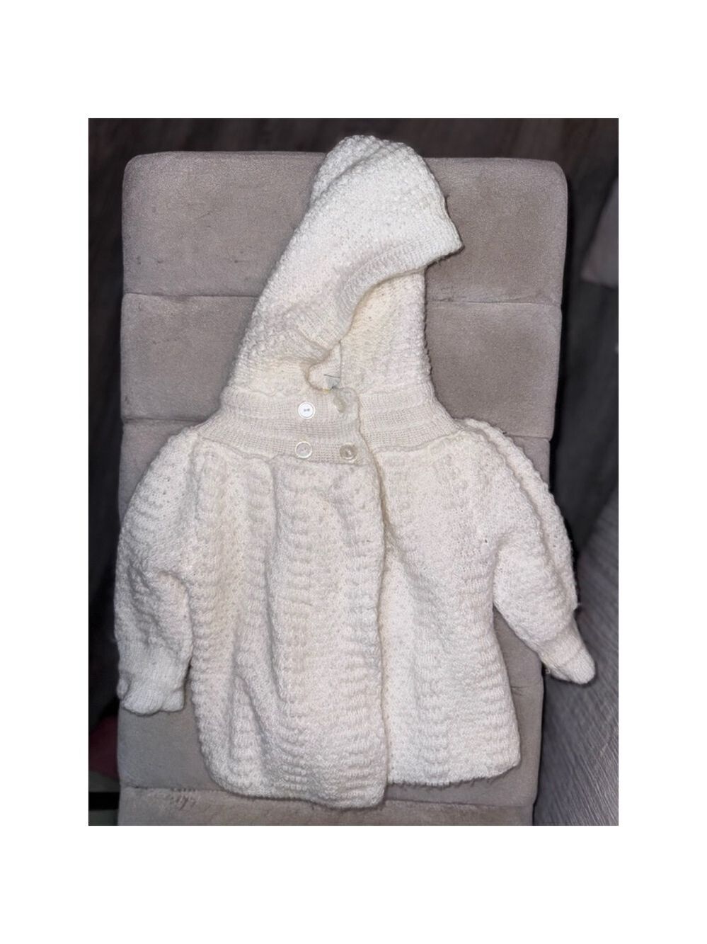 Vintage baby sweater hood Lord & Taylor 6/9 months 100% acrylic made in Israel